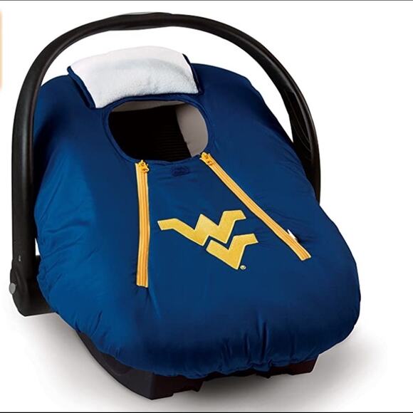 NCAA West Virginia Mountaineers Cozy Cover Infant Carrier Cover Tailgating - Picture 1 of 2